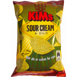 Kims Chips sour cream & dild, 175g