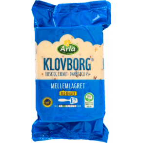 Klovborg ost, mellemlagret med kommen, ca. 550g