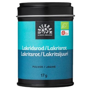 Lakridsrodspulver fra Urtekram. 17g. 