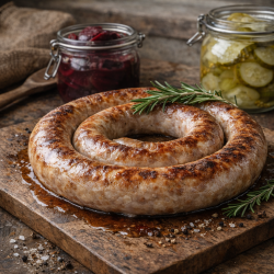 Afhentning hos K�lebilen - Fra Slagteren: Medister 2 kg.