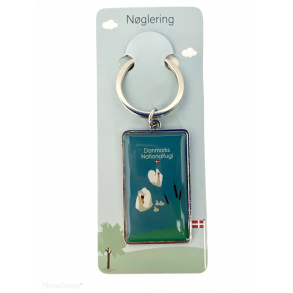Nglering m/ Svanefamilie, teksten Danmarks Nationalfugl. 5x3 cm.
