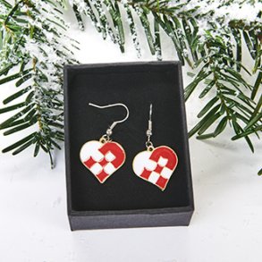 reringe formet som et julehjerte. 