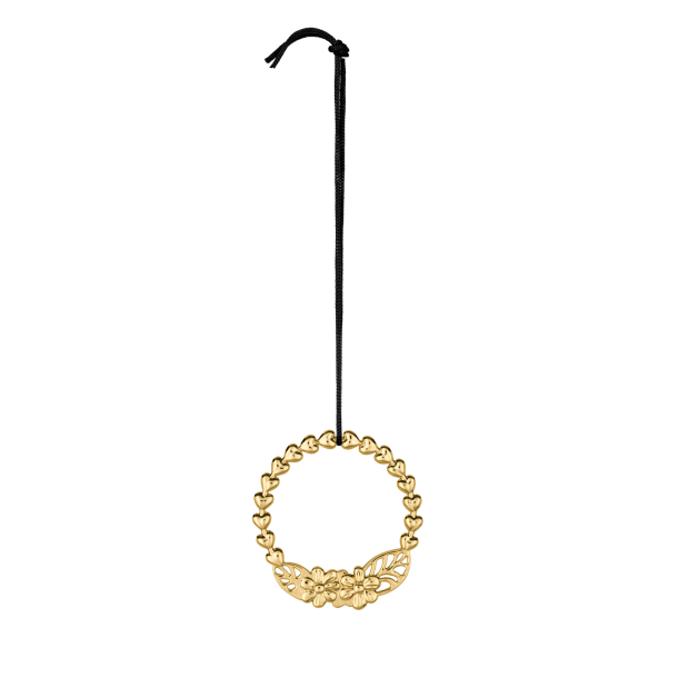 Rodendahl Karen Blixen, Blomsterkrans. Forgyldt. 7cm.