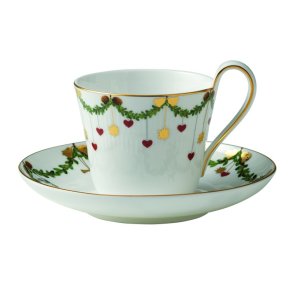 Royal Copenhagen Julestel Kop med underkop. 24cl.