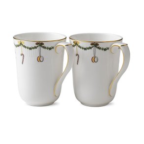 Royal Copenhagen Julestel Krus, 2 stk. 33cl.