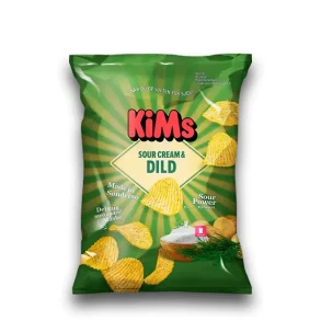 Kims Chips sour cream & dild, 170g