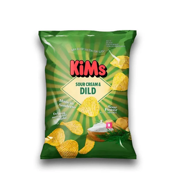 Kims Chips sour cream &amp; dild, 170g
