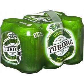 Grn Tuborg, 6-pack.