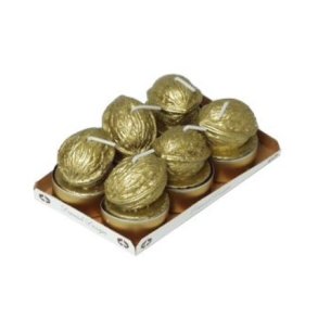 Fyrfadslys Valndder guld. 6-pak.