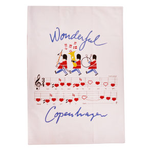 Viskestykke i hvid bomuld - Musik