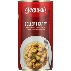 Boller i karry med ris, 570 gram