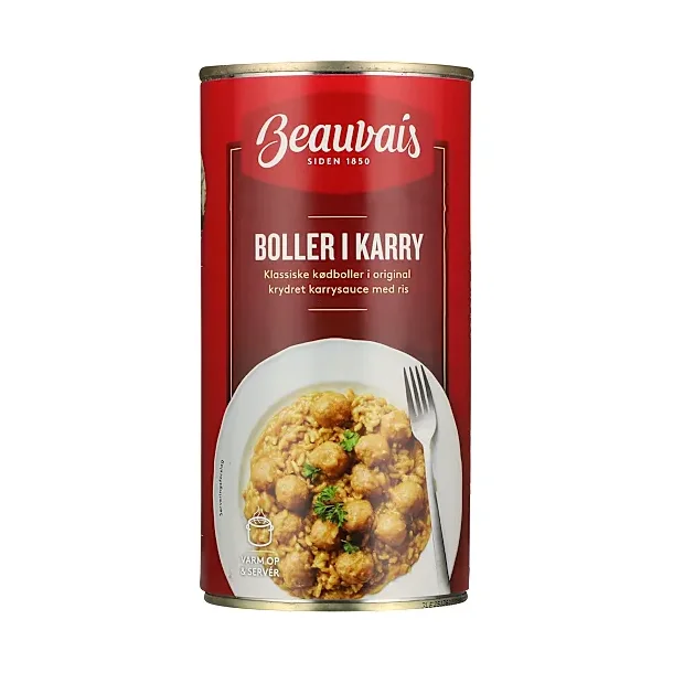 Boller i karry med ris, 570 gram