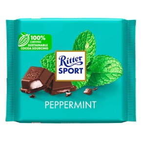 Ritter Sport med pebermynte, 100 gram