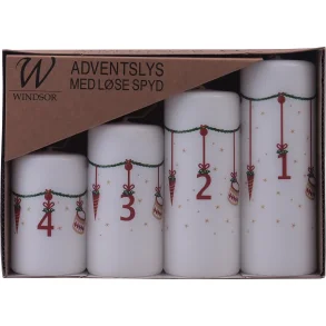 Windsor adventslys i 4 hjder 