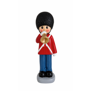 Garderfigur med trompet. 13cm h�j.