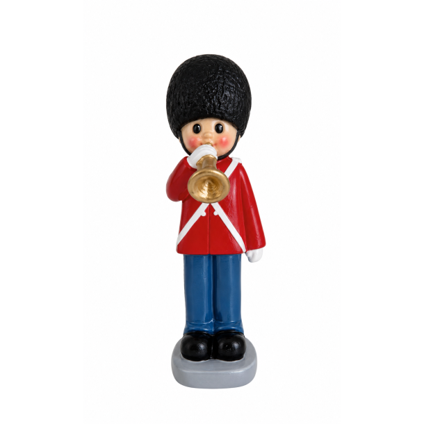 Garderfigur med trompet. 13cm h�j.