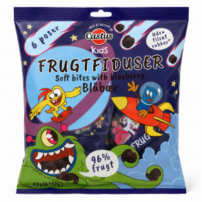 Frugtsnacks m. bl�b�r. Fra Castus