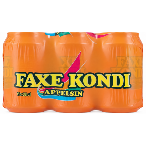 Faxe Kondi Appelsin, 6 x 33cl. 