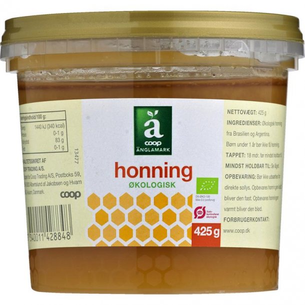 Honning kologisk fra nglamark, 400 gram