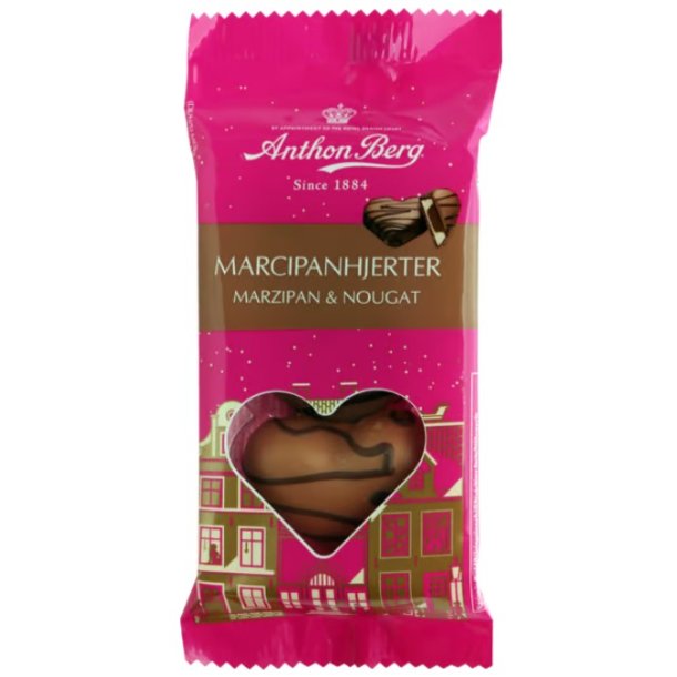 Anthon Berg Marcipanhjerter med nougat. 84g