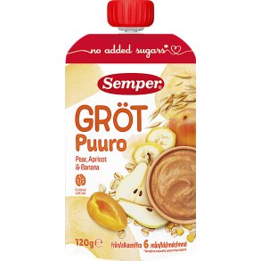 Semper Gr�d med p�re/abricos, klar til at spise, fra 6. mdr.
