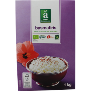 Ris Basmati kologiske, 1kg, nglamark