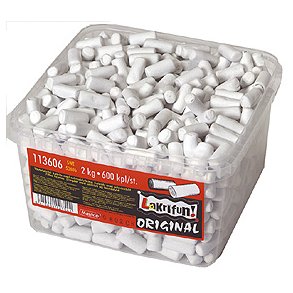Malaco Lakrifun ca. 600 stk (skolekridt) 2 kg