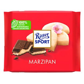 Ritter Sport med marcipan, 100 gram