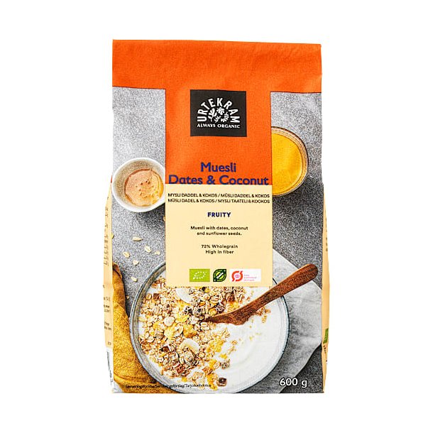 Urtekram Mysli med dadel og kokos, 600g
