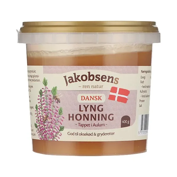 Dansk Lyng Honning fra Jakobsen. 400g. 