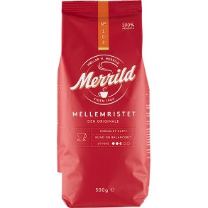 Merrild Mellemristet, Formalet kaffe. 500 gram