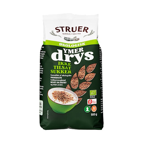 Struer �kologisk Ymerdrys uden sukker, 500g