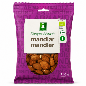 Mandler �kologiske, 150 gram, �nglamark