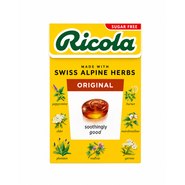 Ricola sukkerfri originale urtebolcher. 50g