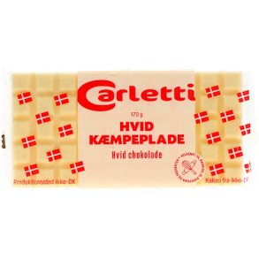 Hvid k�mpeplade chokolade, 170g