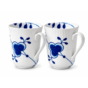 Royal Copenhagen Bl� Mega Riflet Krus 36cl, 2-pak.