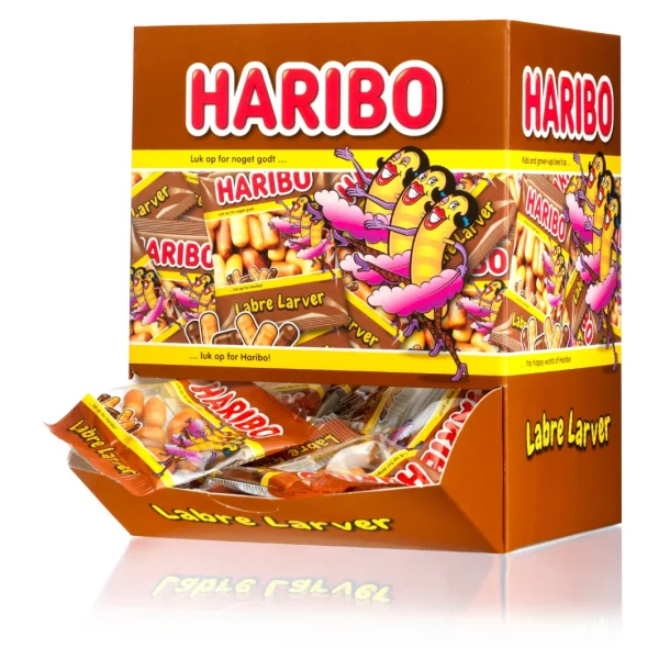 Haribo miniposer Labre Larver, ca. 100 poser.