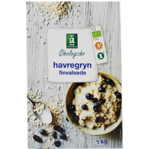 Havregryn finvalset kologisk nglamark. 1kg.
