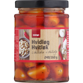 Marinerede hvidlg i chiliolie, 140g