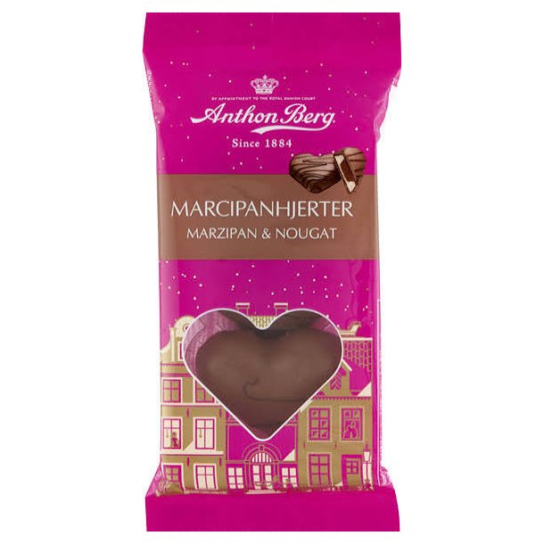 Anthon Berg Marcipanhjerter med nougat. 84g
