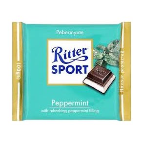 Ritter Sport med pebermynte, 100 gram