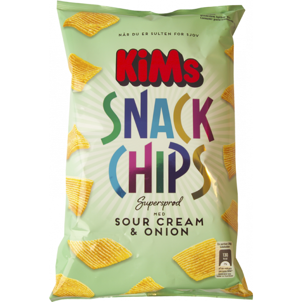 Kims Snack chips med sour cream &amp; onion, 165g