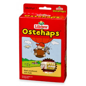Arla Lillebror ostehaps 18 styks.