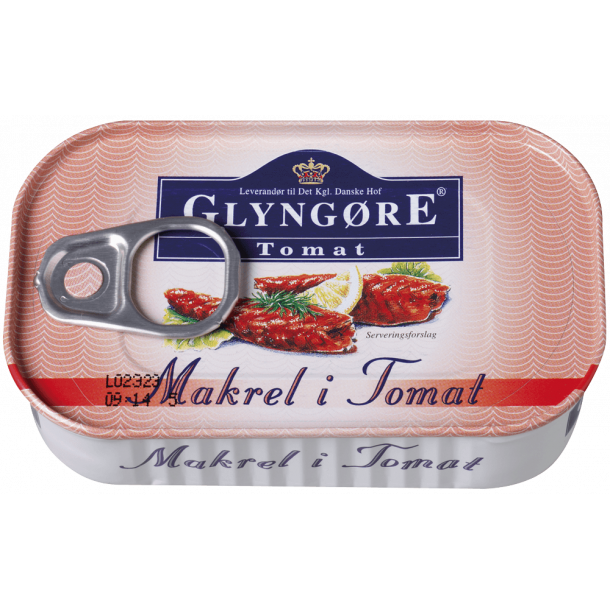 Makrel i tomat, Glyngre,(Mackerel in tomato) 2 dser