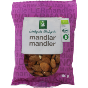 Mandler kologiske, 150 gram, nglamark