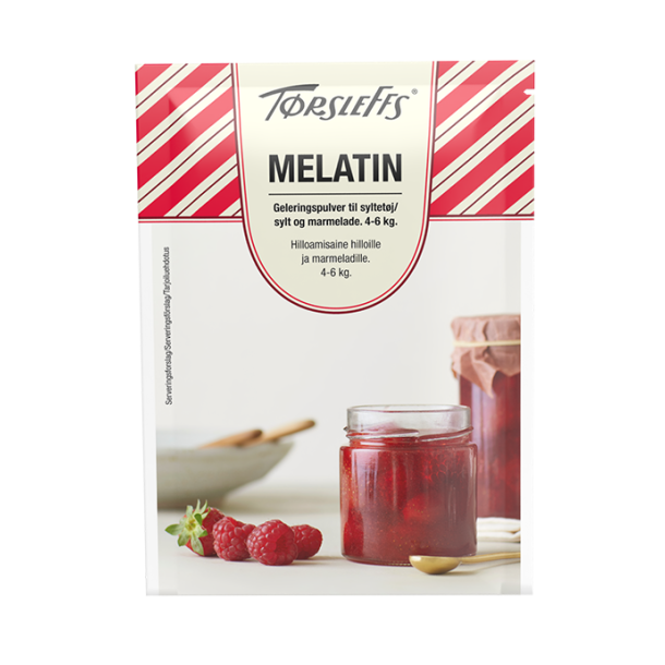 Trsleffs geleringspulver til marmelade 25g, Rd Melatin. 