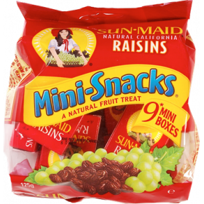 Rosiner mini-snack, Sun-Maid 9 mini bokses