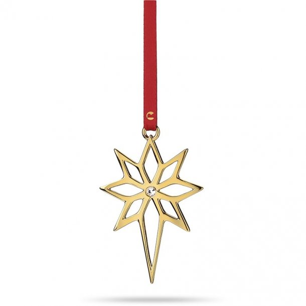 Rosendahl stjerne med sten, forgyldt. 8cm