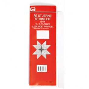 Stjernestrimler, hvide, 15mm.