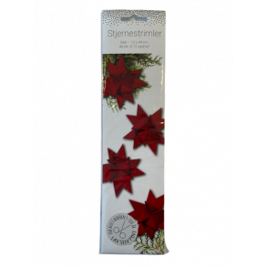 Stjernestrimler rde 15mm, til 12 stjerner